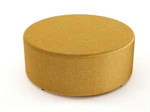 GEOMETRY - Upholstered round fabric pouf _ grado design